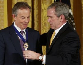 Blair and Bush -- war criminals
