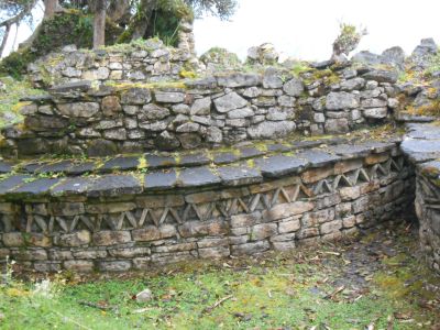 House foundation with decoration